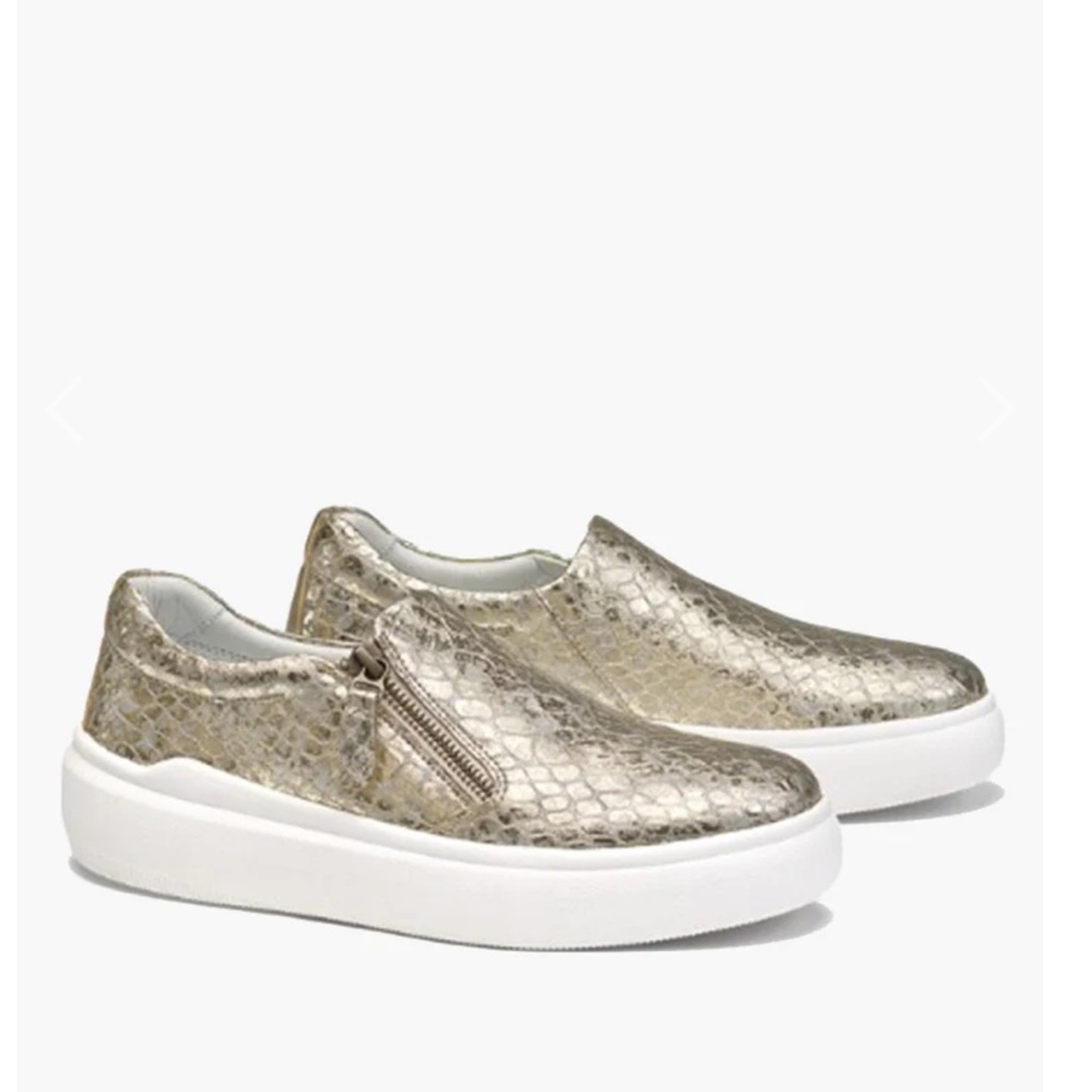 Trask Luna Metallic Zip Sneaker ( size 10 )